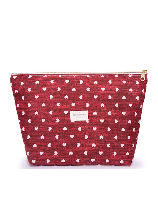 Damen Necessaire in Burgundisch Farbe