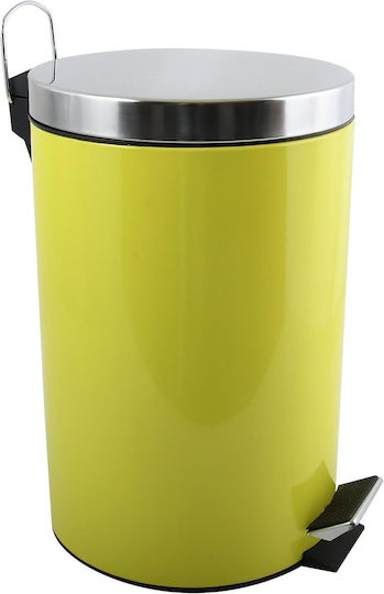 HL144 Inox Καλαθάκι Μπάνιου 5lt Κίτρινο