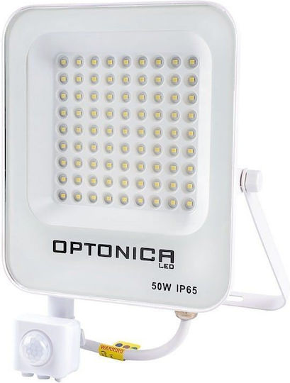 Metanor Wasserdichter LED Flutlichter 50W Kaltweiß 6000K mit Bewegungssensor IP65