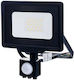 Metanor Водоустойчив LED Прожектор 20W Топло Бяло 2700K с Motion Sensor IP65