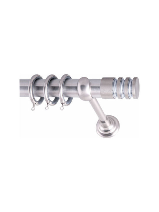Frans Metallisch Vorhangstange Betta Einfach Φ35mm 160cm Nickel Satin