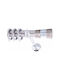 Frans Metallisch Vorhangstange Alfa Einfach Φ35mm 160cm Nickel Satin