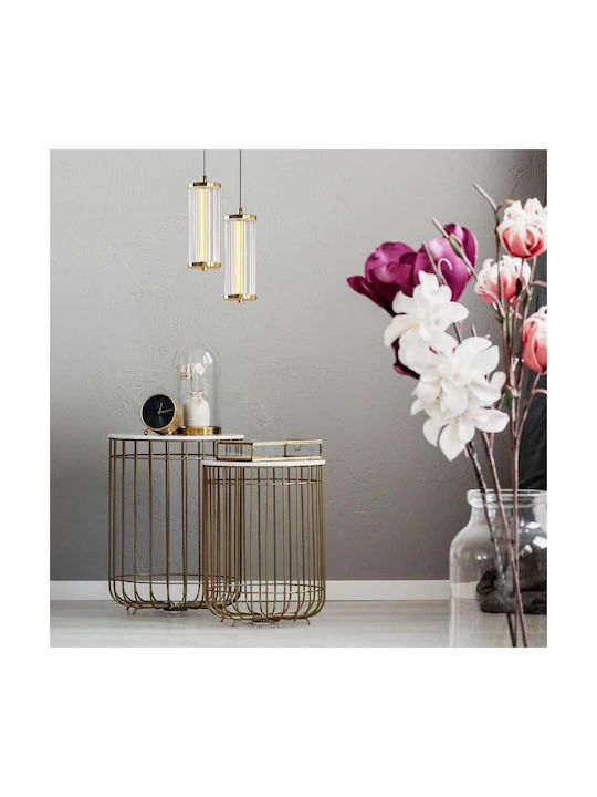 Elmark Κρεμαστό Φωτιστικό Χρυσό LED 14x150x150εκ.