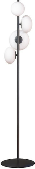 Elmark Floor Lamp H140xW30cm. with Socket for Bulb G9 Black