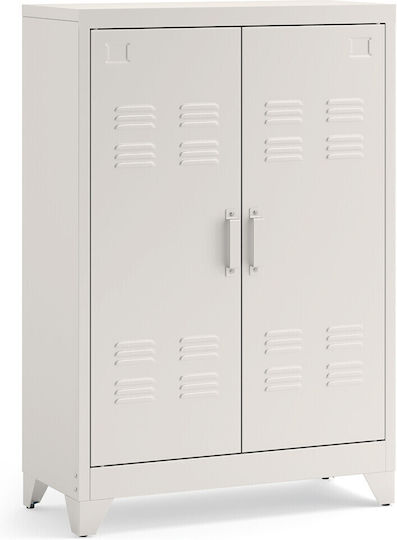 Dulap cu două uși Hiba Metal cu 2 Rafturi 75x33x110cm