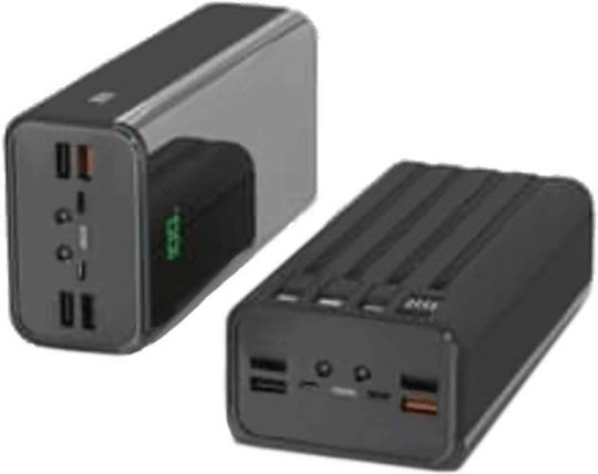 KLGO KP-94 Power Bank 50000mAh 22.5W mit 4 USB-A Anschlüssen und 2 USB-C Anschlüssen Schwarz