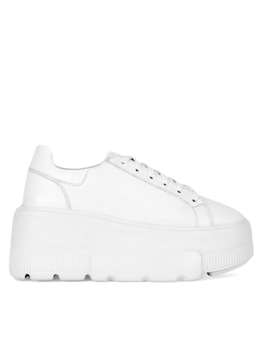 Badura Damen Flatforms Sneakers Weiß