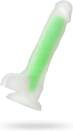 ToyFa Beyond Dick Glow Ρεαλιστικό Dildo με Όρχεις και Βεντούζα Πράσινο