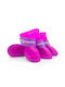 Waterproof Silicone Dog Shoes with Non-Slip Sole 4pcs Purple M M5xW4cm 1.5-4kg