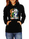 Women's Hoodie Sweatshirt Anime Manga Tralala Hunter X Hunter Gon Freecss Black