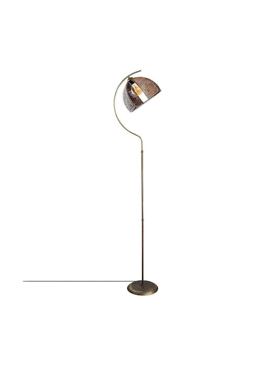 Opviq Demilune Floor Lamp H165xW30cm. with Socket for Bulb E27 Yellow