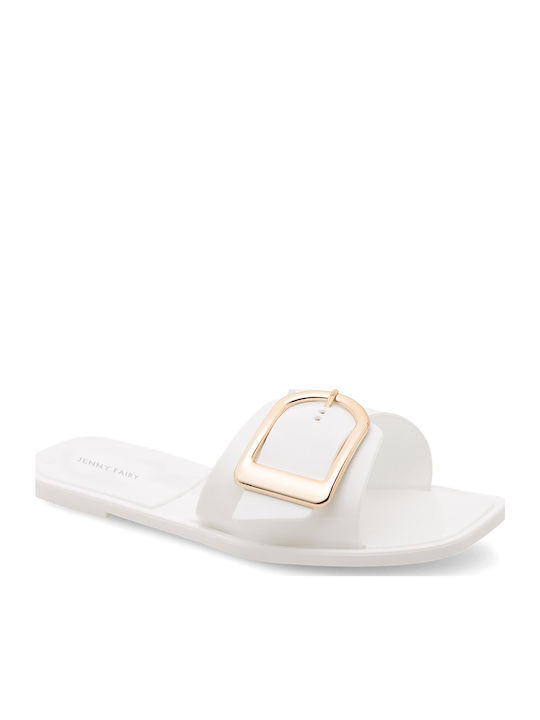 Flache Sandalen für Damen in Weiß Farbe