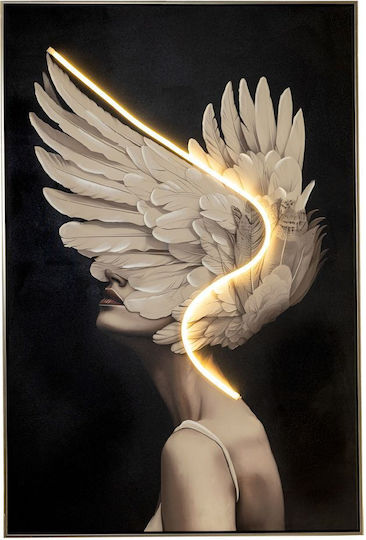 Feathers Led Light Ελαιογραφια 80χ120εκ Σαμπανι Κορνιζα Τυπωμενο Καμβα Feathers Led Light Ελαιογραφια 80χ120εκ Σαμπανι Κορνιζα Τυπωμενο Καμβα