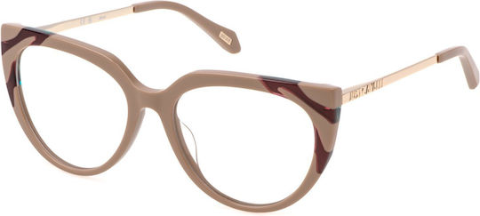 Just Cavalli Γυναικείος Σκελετός Γυαλιών Cat Eye Μπεζ VJC076 06Y1
