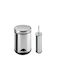 TechnoSet Inox Σετ Πιγκάλ και Καλαθάκι Μπάνιου 6lt Ασημί