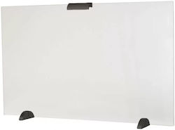 Zogometal Glass Fireplace Screen 100x50cm Black