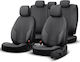Καλύμματα Αυτοκινήτου Otom "advanced Leather" Universal Δερματίνη Λινό Ύφασμα Σετ Εμπρός Πίσω 11 Τεμαχίων Μαύρο Αdv-104