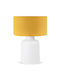Opviq Table Lamp for Socket E27 with Yellow Shade and White Base