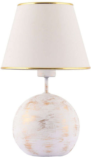 Opviq Table Lamp for Socket E27 with White Shade and Base