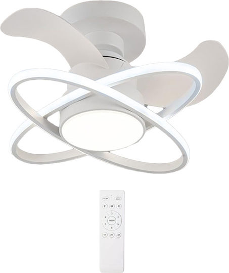 Powertech Deckenventilator 28cm mit Leuchte Weiß