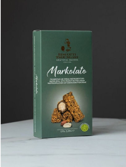 Markolato Waffel Erdnussbuttercreme 170g Biscotti Tsoungari
