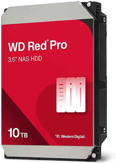 Western Digital Red Pro 10TB HDD Σκληρός Δίσκος 3.5" SATA III 7200rpm με 256MB Cache για NAS WD103KFBX