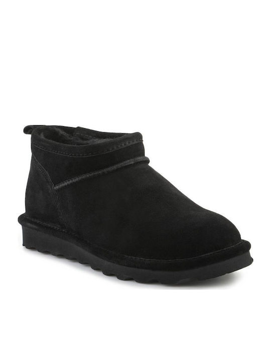 Bearpaw Δερμάτινα Γυναικεία Μποτάκια Μαύρα