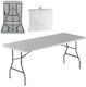 Ningbo Τραπέζι για Camping Πτυσσόμενο σε Βαλιτσάκι 152x74x70cm Λευκό