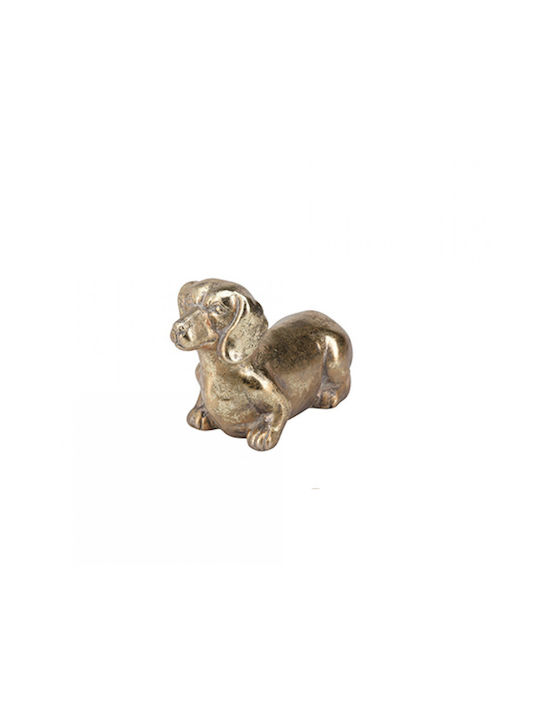 Câine Decorativ din Ceramică Auriu 16cm X 9.5cm X 18cm