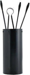 Zogometal Set de unelte pentru șemineu cu găleată Negru Zogometal Set de unelte pentru șemineu cu găleată Negru