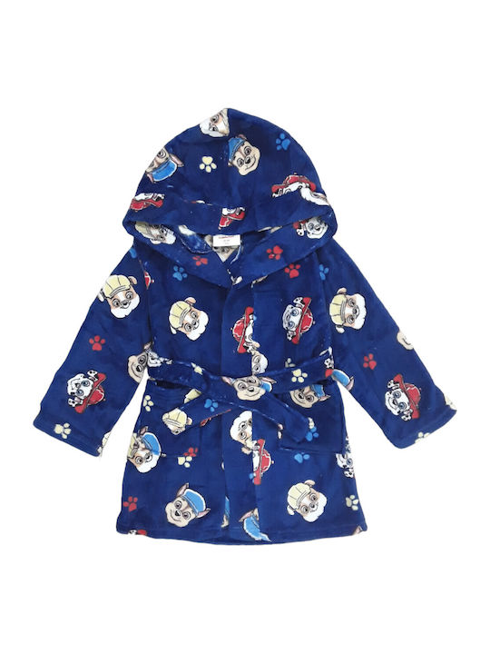 Nickelodeon Kids Hooded Bathrobe Blue