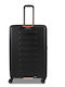 Hedgren Large Hard Travel Suitcase Black with 4 Wheels Height 74cm