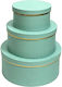 JK Home Decoration Hârtie Cutie pentru Cadou Verde 3buc