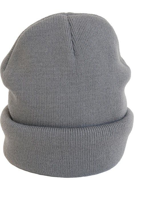 Beanie Unisex Σκούφος Πλεκτός σε Γκρι χρώμα