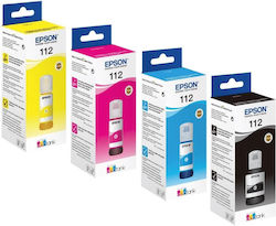 Epson 112 Γνήσιο Μελάνι InkJet Κίτρινο / Κυανό / Ματζέντα / Μαύρο