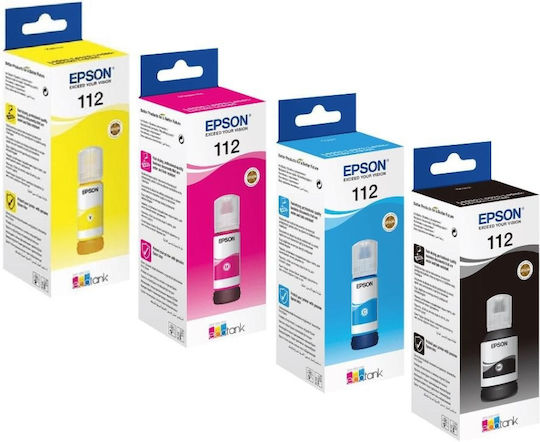 Epson 112 Original Paket mit 4 InkJet Druckerpatronen Gelb / Cyan / Magenta / Schwarz
