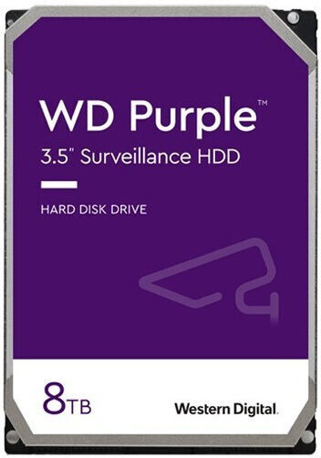 Western Digital Purple Surveillance 8TB HDD Festplatte 3.5" SATA III 5400Umdrehungen pro Minute für Blockflöte WD80PURX