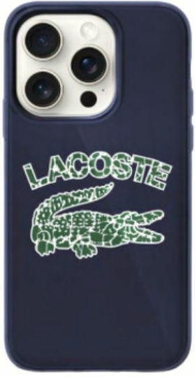 Lacoste Silicone Cracked Logo Magsafe Back Cover Plastic / Silicone Navy Blue (iPhone 15)