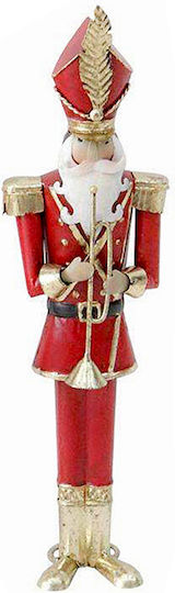 Zaros Metal Christmas Nutcracker 36cm Red