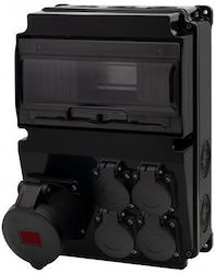 Черен панел Lago 10m Scenic 32a/5p прави контакти 4x230v F3.2668