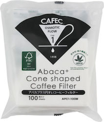 Cafec 100 Φίλτρα Καφέ Χάρτινα