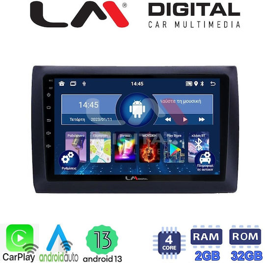 LM Digital Ηχοσύστημα Αυτοκινήτου για Fiat Stilo 2001 > 2008 (Bluetooth/USB/WiFi/GPS/Apple-Carplay/Android-Auto)