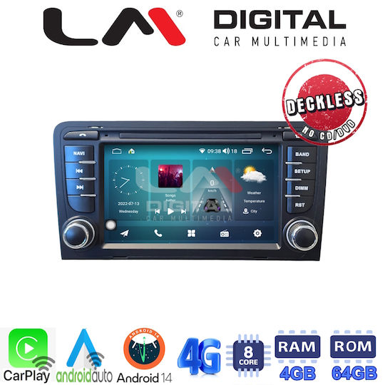 LM Digital Ηχοσύστημα Αυτοκινήτου για Audi A3 2003>2012 (Bluetooth/USB/WiFi/GPS/Apple-Carplay/Android-Auto)