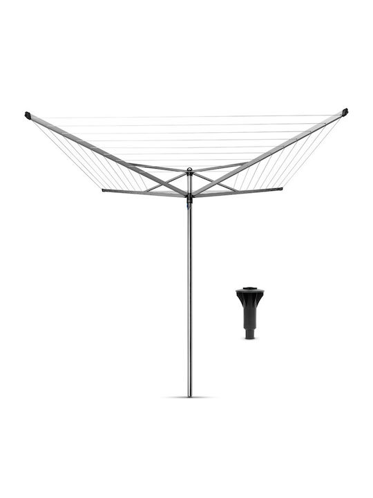 Brabantia Topspinner Folding Floor Clothes Drying Rack for Garden Stainless Steel with Hanging Length 50m