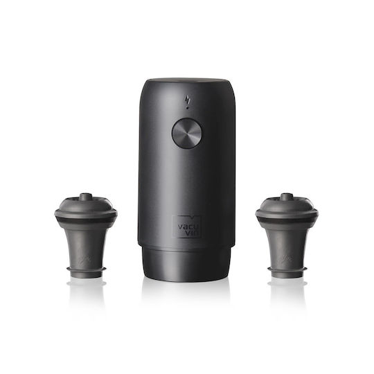 Vacuvin Ηλεκτρική Αντλία Αφαίρεσης Αέρα 25w Usb-c Μαύρη