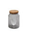 Espiel Jungle Lion Set of 4 General Use Glass Jars with Lid Silver 890ml 4 Pieces