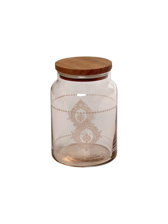 Espiel Helen Set of 4pcs Jars General Use with Lid Glass Orange 890ml