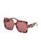 Max Mara Women's Sunglasses with Brown Tartaruga Plastic Frame and Pink Lens MM 0088 55S