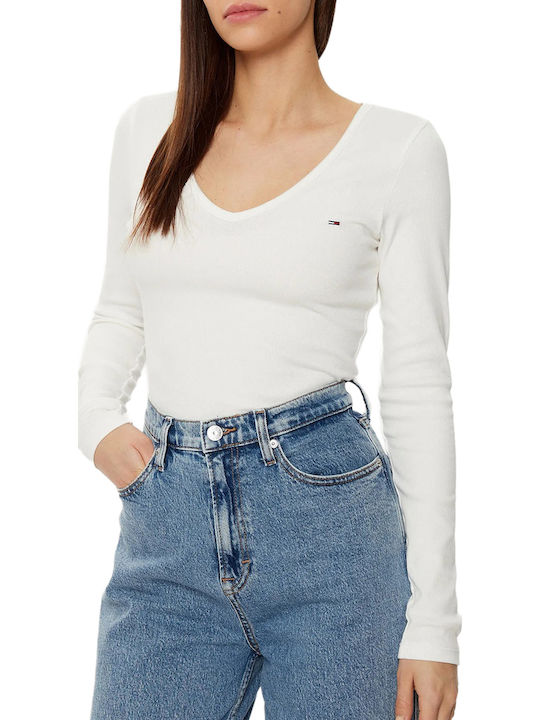 Tommy Hilfiger Essential Дамска Блуза Бяла