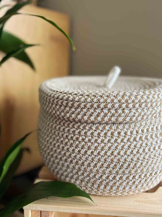 Cotton Round Basket with Lid